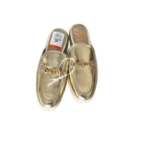 Sam Edelman Gold Mules
